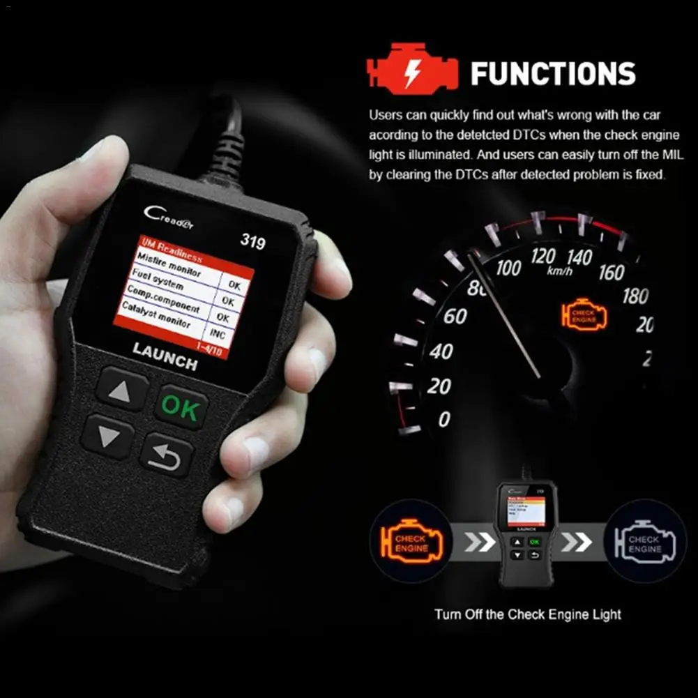 Car Diagnostic Tool Launch X431 Creader 319 CR3001 Full OBD2 OBDII Code Reader Scan Tools OBD 2 CR319 PK AD310 ELM327 Scanner
Car Diagnostic Tool Launch X431 Creader 319 CR3001 Full OBD2 OBDII Code Reader Scan Tools OBD 2 CR319 PK AD310 ELM327 Scanner
