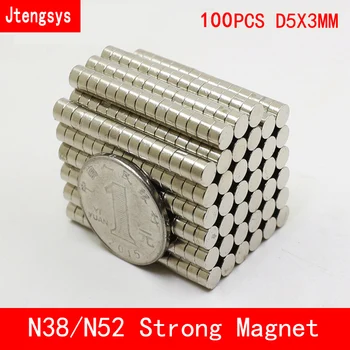 Jtengsys 100pcs Super Strong Rare Earth mini 5mm x 3mm Permanet Magnet Round Neodymium Magnet N52 N38 5*3MM surface plate nickel
Jtengsys 100pcs Super Strong Rare Earth mini 5mm x 3mm Permanet Magnet Round Neodymium Magnet N52 N38 5*3MM surface plate nickel