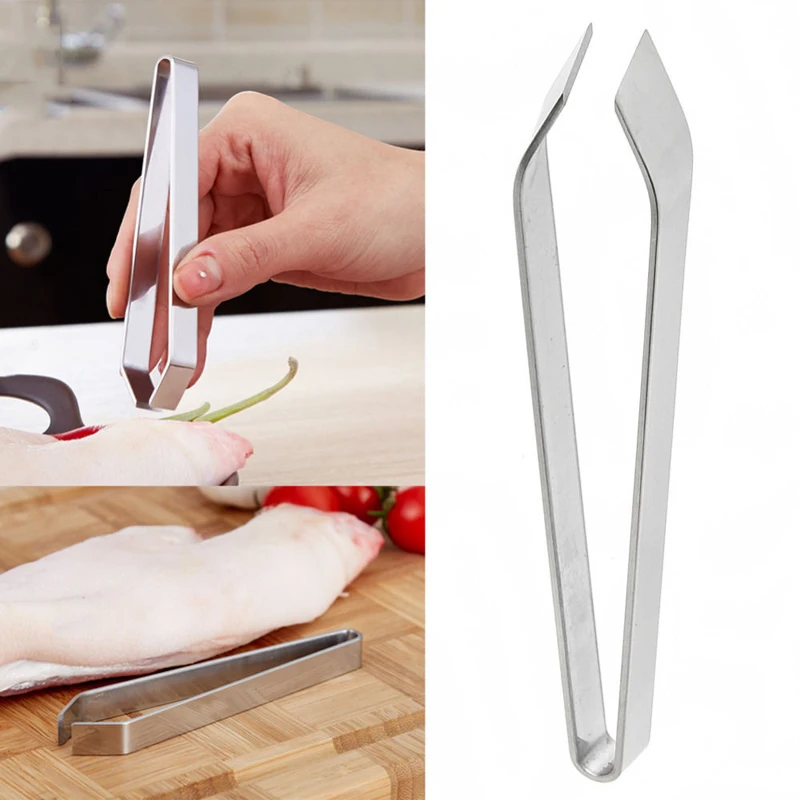 1 Pc Hot Useful Portable Stainless Steel Fish Bone Tweezers Pincer Tongs Pick-Up Utensils Kitchen Tool
1 Pc Hot Useful Portable Stainless Steel Fish Bone Tweezers Pincer Tongs Pick-Up Utensils Kitchen Tool