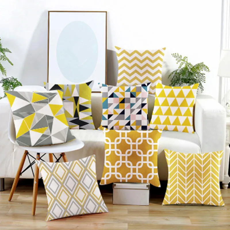 1PC Nordic Style Decoration Yellow Gray Geometric Cushion Cover Simple Color Rhombus Wave For Modern Home Decor YLM9856
1PC Nordic Style Decoration Yellow Gray Geometric Cushion Cover Simple Color Rhombus Wave For Modern Home Decor YLM9856