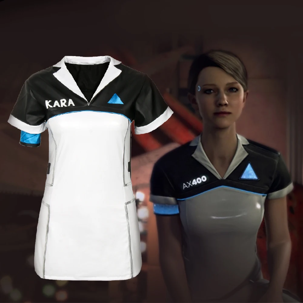 

Game Detroit: Become Human KARA Code AX400 Cosplay Costume Dress for Female Top and Pants Halloween Cosplay Costume