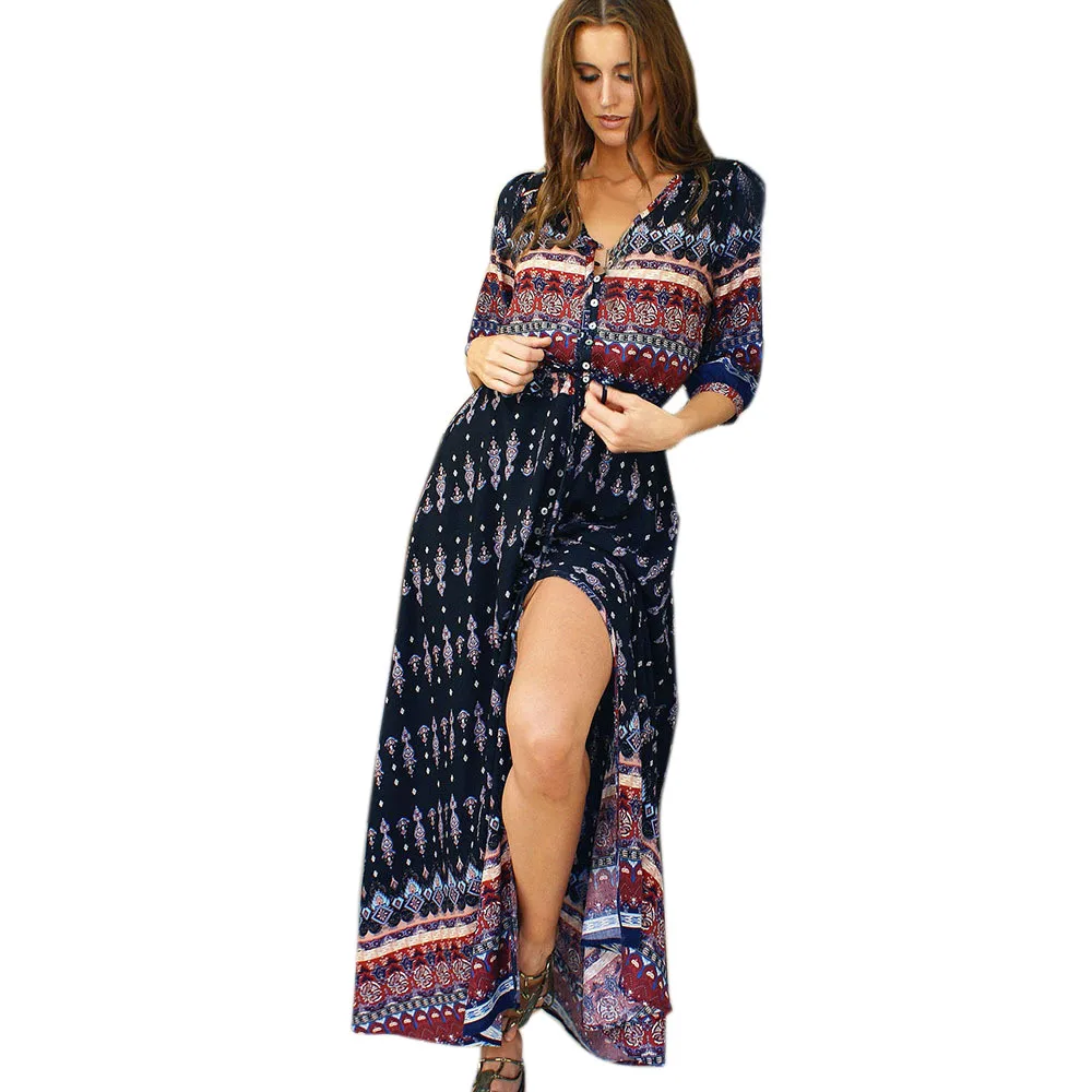 Boho Dress Women Summer Bohemian Tunic Floral Party Beach Long Maxi Dress Sundress Vestidos Longos #xqx
Boho Dress Women Summer Bohemian Tunic Floral Party Beach Long Maxi Dress Sundress Vestidos Longos #xqx