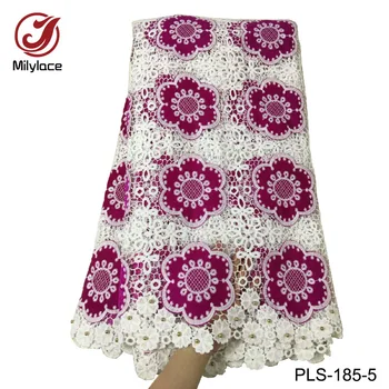Good quality african guipure lace fabric black and white lace fabric 5 yards water soluble lace PLS-185
Good quality african guipure lace fabric black and white lace fabric 5 yards water soluble lace PLS-185