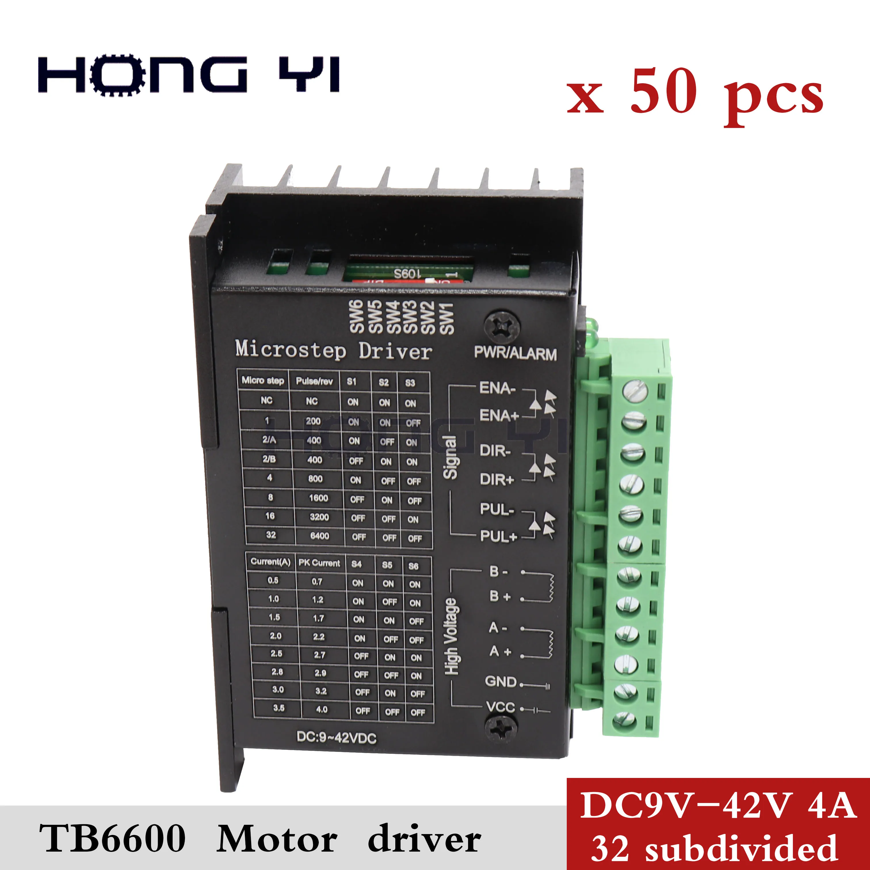 50pcs CNC Single Axis 4A TB6600 Stepper Motor Drivers Controller 9-42VDC Milling Kits
50pcs CNC Single Axis 4A TB6600 Stepper Motor Drivers Controller 9-42VDC Milling Kits