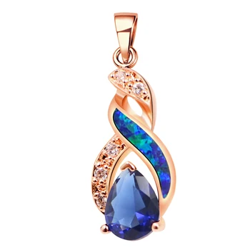 HOT SALE Women Natural Blue Australian Opal Sapphiree Rose Gold Necklace Pendant Charms 1 1/8 Inch PSB2355J
HOT SALE Women Natural Blue Australian Opal Sapphiree Rose Gold Necklace Pendant Charms 1 1/8 Inch PSB2355J