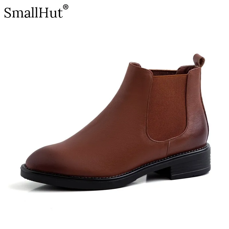 Cow Leather Low Heel Ankle Boots Women Autumn Ladies Fashion Square Heels E116 Elegant Woman Black Brown Round Toe Boots Shoes
Cow Leather Low Heel Ankle Boots Women Autumn Ladies Fashion Square Heels E116 Elegant Woman Black Brown Round Toe Boots Shoes