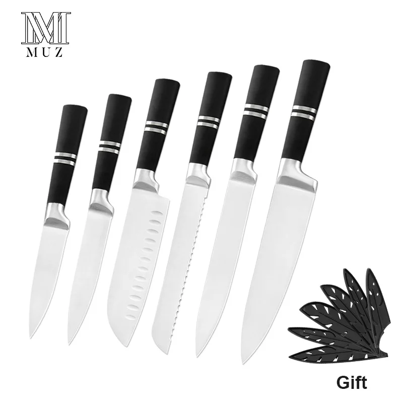New Arrival 2019 Stainless Steel Knifes Kitchen Knives Cooking Accessories Paring Utility Santoku Slicing Bread Chef Knife Set
New Arrival 2019 Stainless Steel Knifes Kitchen Knives Cooking Accessories Paring Utility Santoku Slicing Bread Chef Knife Set