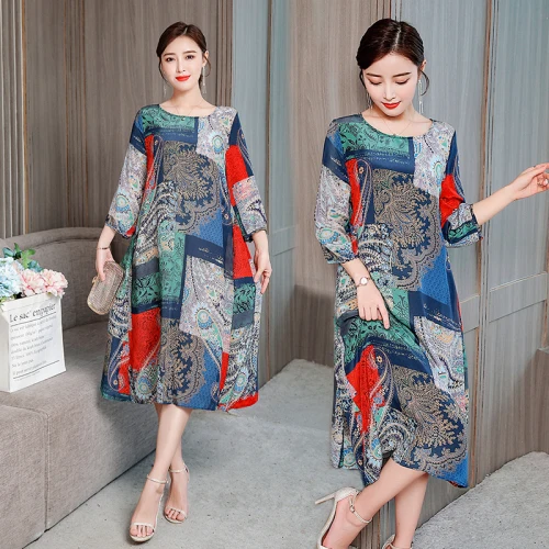 2019 Fashion Make New Spring Summer Restore Ancient Ways Printed Silk Dress Loose Mulberry Silk Women Work Wear Slim
2019 Fashion Make New Spring Summer Restore Ancient Ways Printed Silk Dress Loose Mulberry Silk Women Work Wear Slim