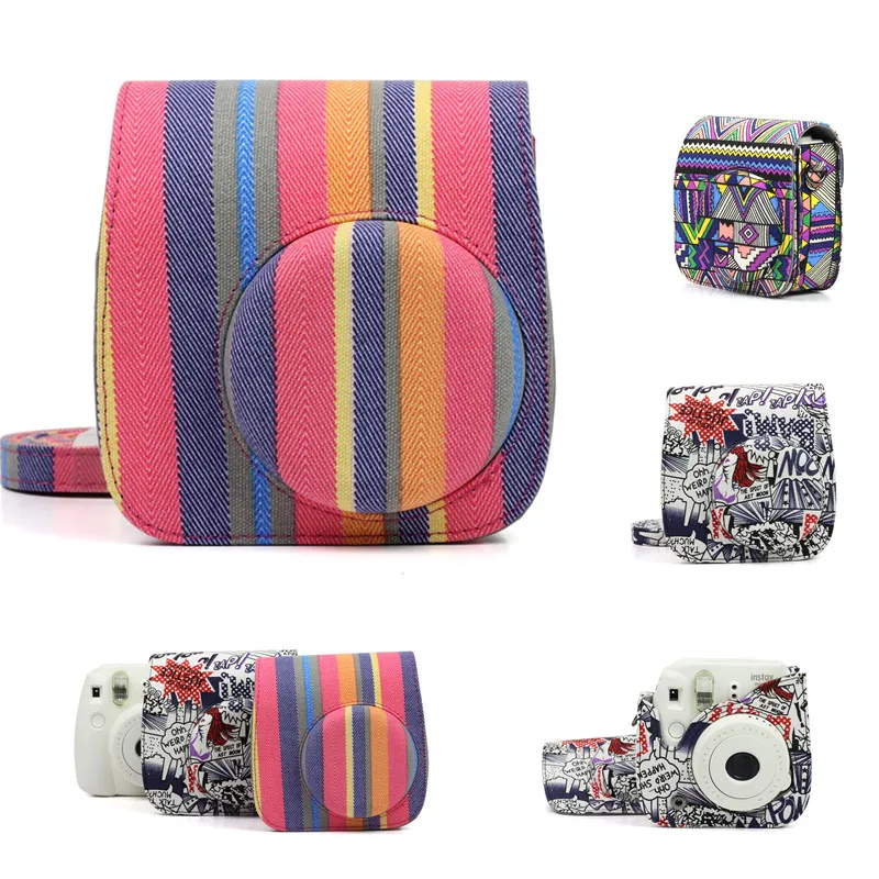 For Fujifilm Instax Mini 8 8+ 9 Camera Accessories Stripe Comics Canvas Instant Camera Shoulder Bag Protector Cover Case Pouch
For Fujifilm Instax Mini 8 8+ 9 Camera Accessories Stripe Comics Canvas Instant Camera Shoulder Bag Protector Cover Case Pouch