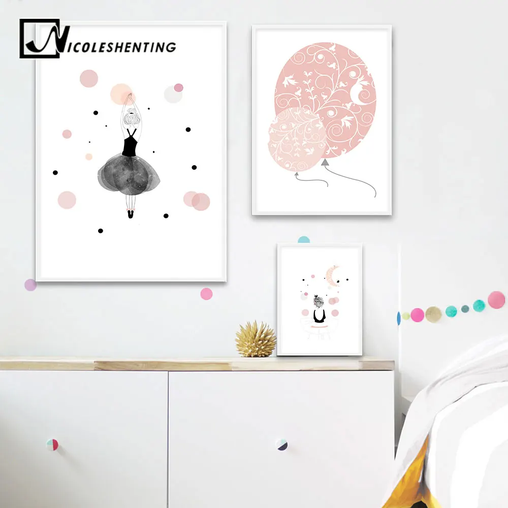 Lovely Girl Balloon Wall Art Canvas Poster Cartoon Nursery Prints Painting Nordic Kids Decoration Picture Baby Bedroom Decor
Lovely Girl Balloon Wall Art Canvas Poster Cartoon Nursery Prints Painting Nordic Kids Decoration Picture Baby Bedroom Decor