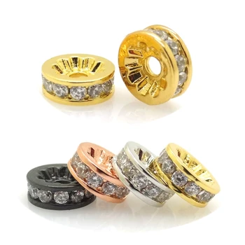 8MM Flat Side Brass Micro Pave Crystal Cubic Zirconia Rondelle Spacer Beads Mixed Color 10Pcs Free Shipping Wholesale
8MM Flat Side Brass Micro Pave Crystal Cubic Zirconia Rondelle Spacer Beads Mixed Color 10Pcs Free Shipping Wholesale