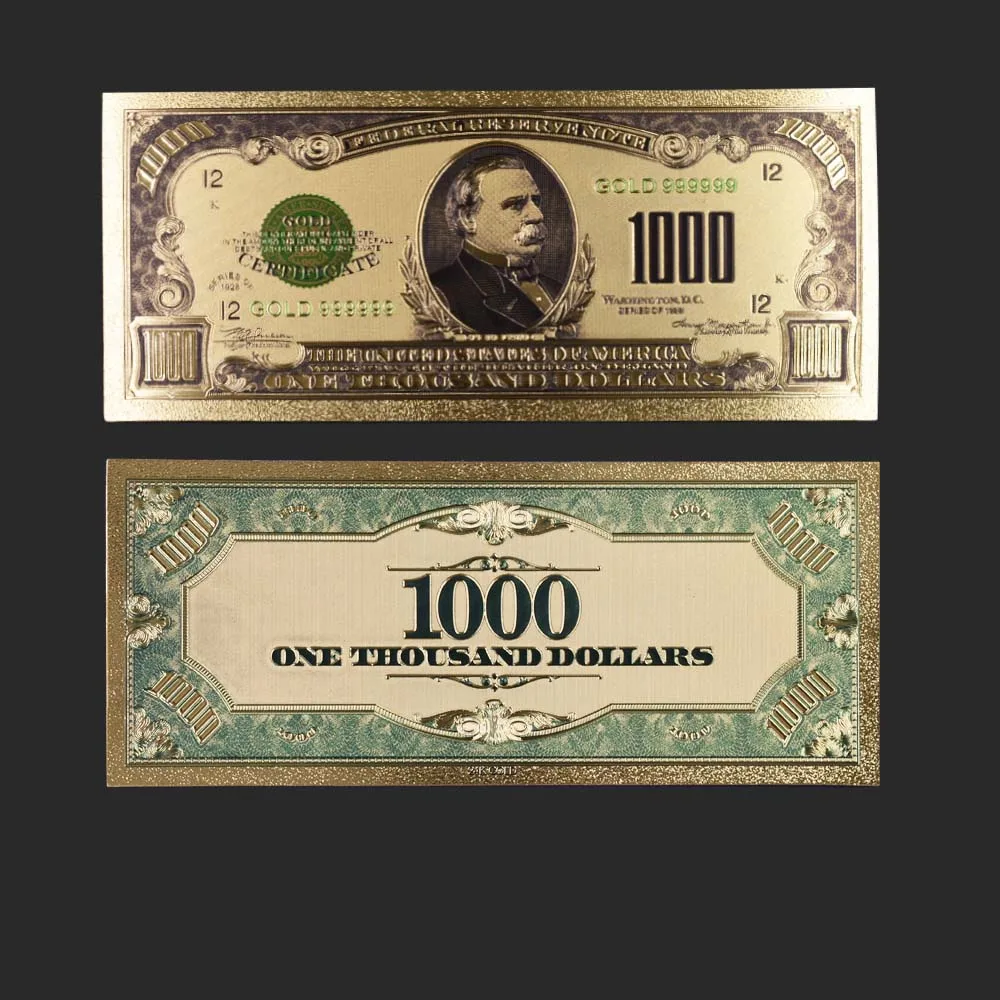 Горячая Распродажа цветные банкноты из США золотого цвета на 1918 год новый набор