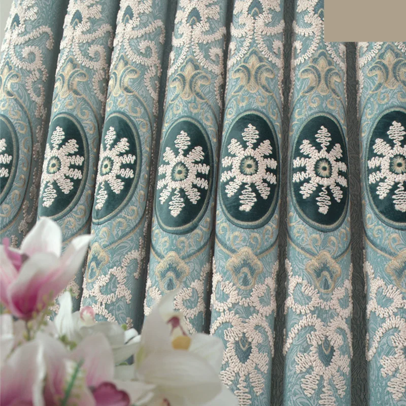 custom curtains European style jacquard embroidered curtain fabric bedroom living room balcony blue cloth curtain tulle N025
custom curtains European style jacquard embroidered curtain fabric bedroom living room balcony blue cloth curtain tulle N025