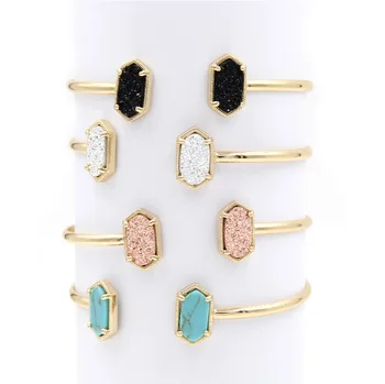 2019 New Copper Small Oval Quartze Resin Druzy Bangles Marble Stone Cuff Bangles for Women
2019 New Copper Small Oval Quartze Resin Druzy Bangles Marble Stone Cuff Bangles for Women