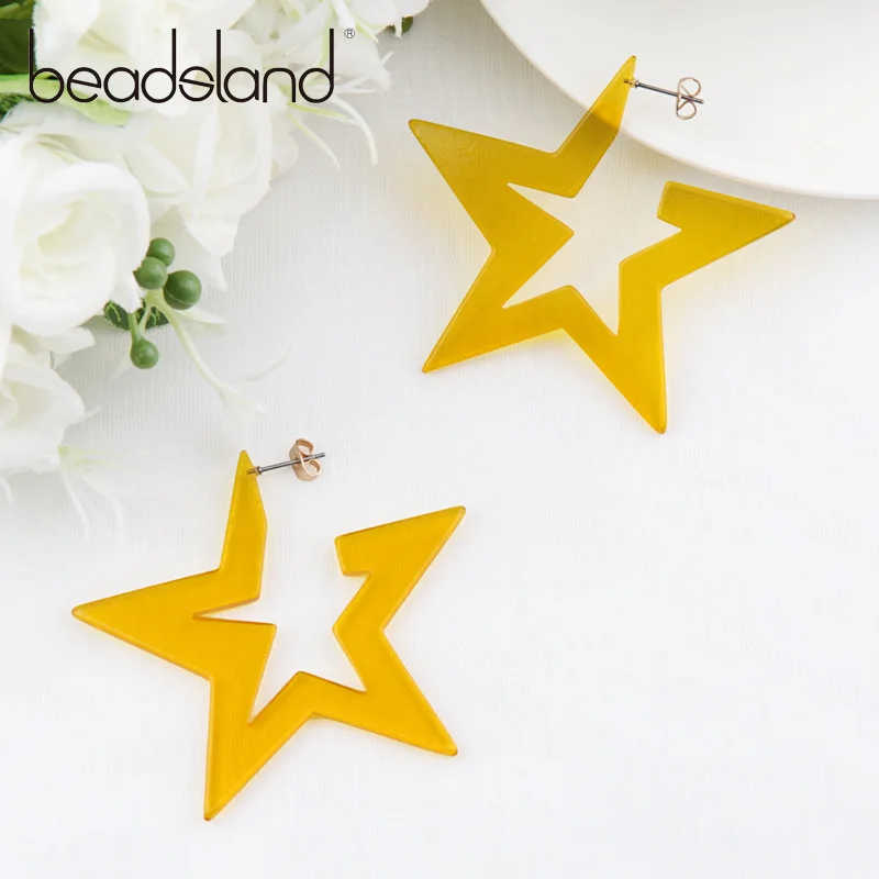Beadsland Acetic Acrylic Drop Earrings Stars Shape Individual Fluorescent Color Woman Girl Party Festival Hot Sell Gift 40294
Beadsland Acetic Acrylic Drop Earrings Stars Shape Individual Fluorescent Color Woman Girl Party Festival Hot Sell Gift 40294