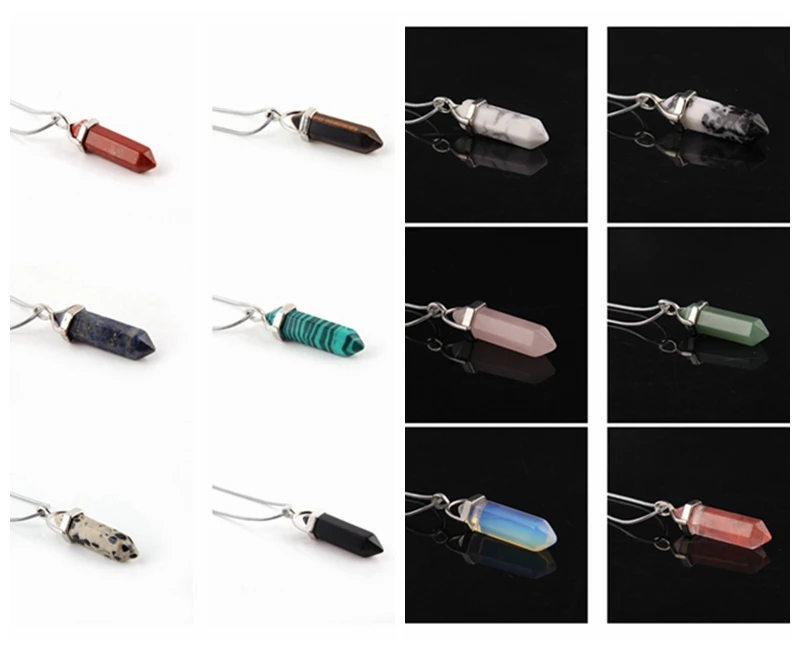 2017 Assorted Natural Mixed Gems Stone Point Hexagonal Crystal Jewelry pendants necklaces Accessories Statement Women Charms
2017 Assorted Natural Mixed Gems Stone Point Hexagonal Crystal Jewelry pendants necklaces Accessories Statement Women Charms