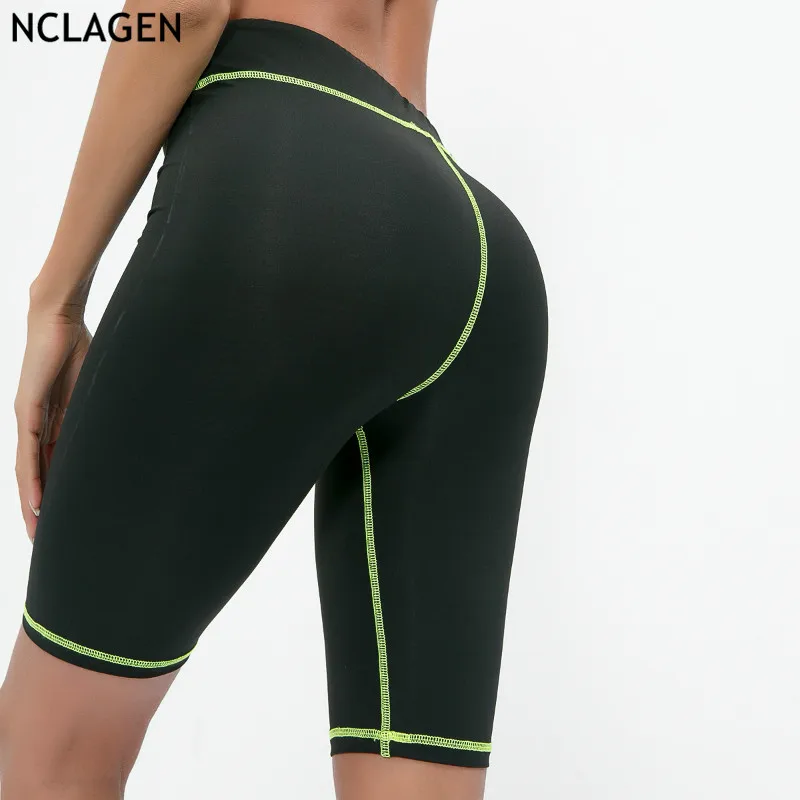 NCLAGEN 2019 New Sportswear Yogaings GYMs Butt Shorts Women Slim Fit Fluorescent Striped Patchwork Booty Capris Sudadera Shorts
NCLAGEN 2019 New Sportswear Yogaings GYMs Butt Shorts Women Slim Fit Fluorescent Striped Patchwork Booty Capris Sudadera Shorts