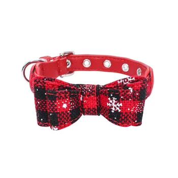 Christmas Double Fabric Bow PU Microfiber Snow Pet Collar Colorful Plaid Stars Flowers Dog Neck Strap Collar Pet Accessories
Christmas Double Fabric Bow PU Microfiber Snow Pet Collar Colorful Plaid Stars Flowers Dog Neck Strap Collar Pet Accessories