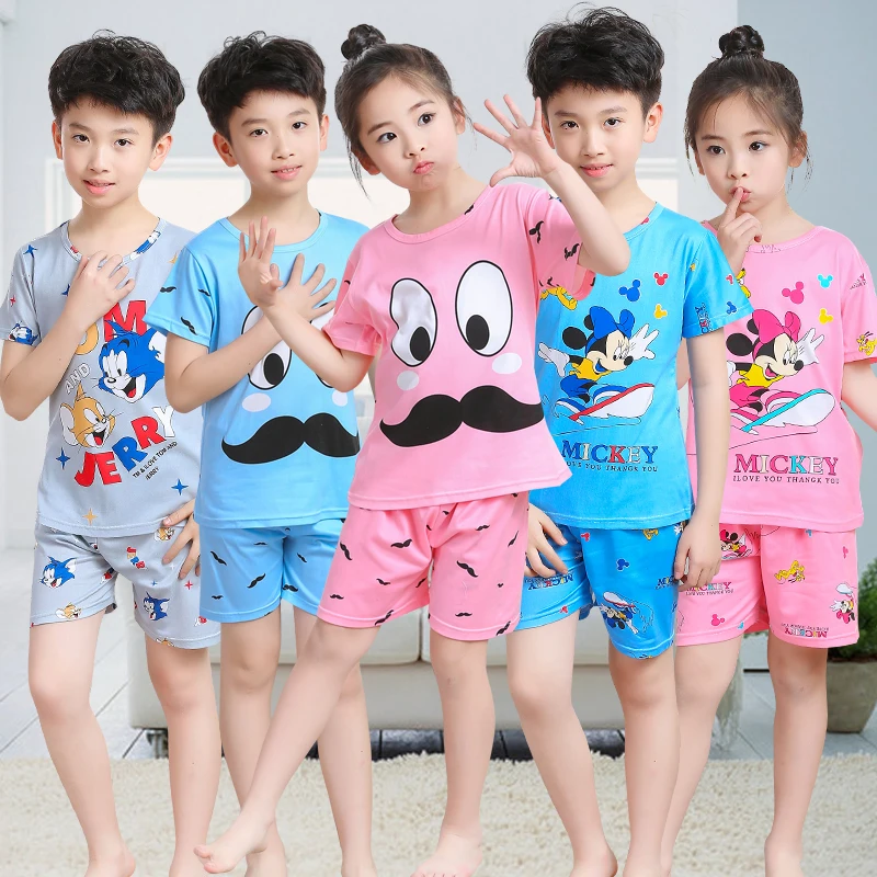2018 New Children Pajamas Set Kids Baby Girl Boys Cartoon Casual Clothing Costume Short Sleeve Children Sleepwear Pajamas Sets
2018 New Children Pajamas Set Kids Baby Girl Boys Cartoon Casual Clothing Costume Short Sleeve Children Sleepwear Pajamas Sets
