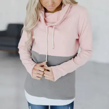 Women Autumn Winter Pullovers Full Sleeve Hoodies Female Girls Patchwork Turtleneck Sweatshirts
Women Autumn Winter Pullovers Full Sleeve Hoodies Female Girls Patchwork Turtleneck Sweatshirts