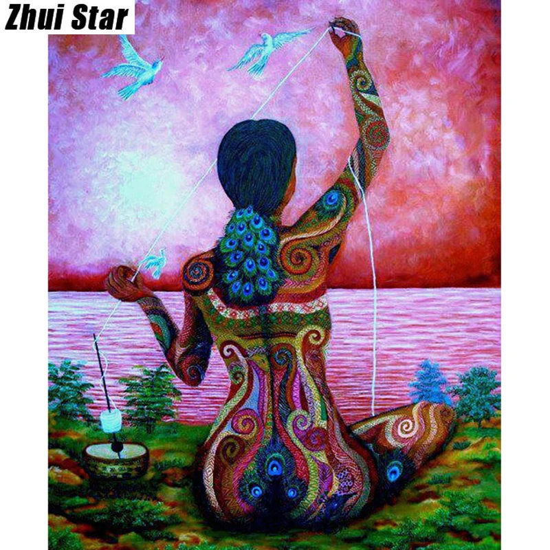New Full Square Diamond 5D DIY Diamond Painting "Peacock girl" Embroidery Cross Stitch Rhinestone Mosaic Painting Decor
New Full Square Diamond 5D DIY Diamond Painting "Peacock girl" Embroidery Cross Stitch Rhinestone Mosaic Painting Decor