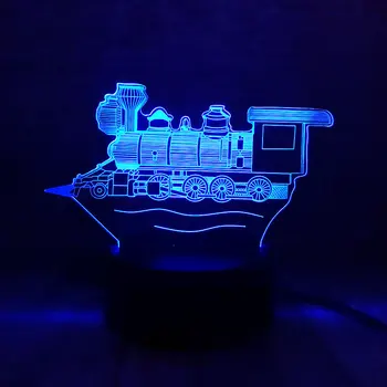 Train Model 3D Illusion LED NightLight Colorful Touch Flash Fairy Light Desk Decor Iron Horse Figure Luminous Toys
Train Model 3D Illusion LED NightLight Colorful Touch Flash Fairy Light Desk Decor Iron Horse Figure Luminous Toys