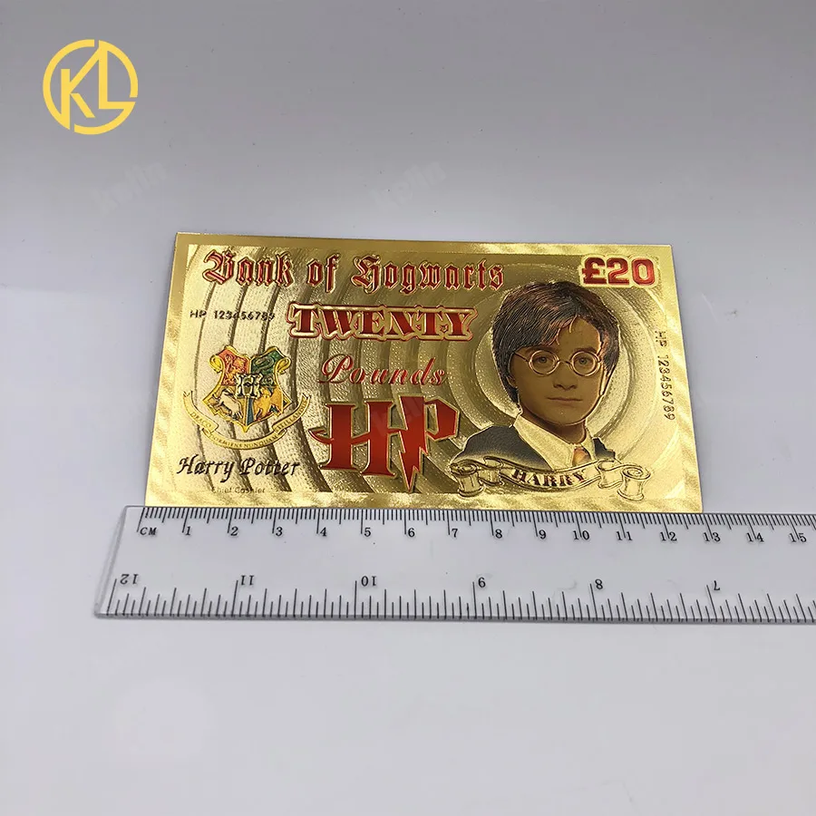 HOT 1PC Classic Memory souvenir collection of Harry Potter 24K gold Banknotes for game playing kids gifts
HOT 1PC Classic Memory souvenir collection of Harry Potter 24K gold Banknotes for game playing kids gifts