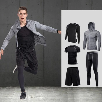 New 5PCS Sports Suit Men Compression Set Sport Running Clothing Gym Fitness Training Suit Quick Dry Jogging Sportswear Tracksuit
New 5PCS Sports Suit Men Compression Set Sport Running Clothing Gym Fitness Training Suit Quick Dry Jogging Sportswear Tracksuit