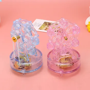 Home Decoration Rotating Ferris wheel Music Box Color Transparent Flash Crystal Music Boxes Clockwork Box Decor Crafts Gifts
Home Decoration Rotating Ferris wheel Music Box Color Transparent Flash Crystal Music Boxes Clockwork Box Decor Crafts Gifts