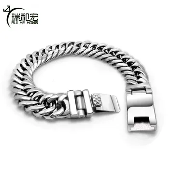 Classic 15mm Super Width Men Bracelet High Polishing Titanium Steel Bracelets Weave Mold Punk Style Snap Jewelry
Classic 15mm Super Width Men Bracelet High Polishing Titanium Steel Bracelets Weave Mold Punk Style Snap Jewelry