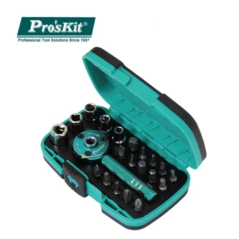 100% Original Pro'sKit SD-2319M Screwdriver Set Multi-functional Palm Ratchet Wrench Bit Set Bit 1/4" Driver Socket Set
100% Original Pro'sKit SD-2319M Screwdriver Set Multi-functional Palm Ratchet Wrench Bit Set Bit 1/4" Driver Socket Set