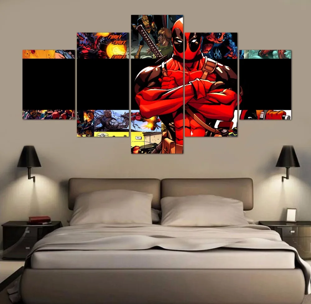 5 Pieces Canvas Painting Art HD Print Deadpool Picture Poster Paintings On Canvas Wall Art Modern Home Decorations Wall Decor
5 Pieces Canvas Painting Art HD Print Deadpool Picture Poster Paintings On Canvas Wall Art Modern Home Decorations Wall Decor