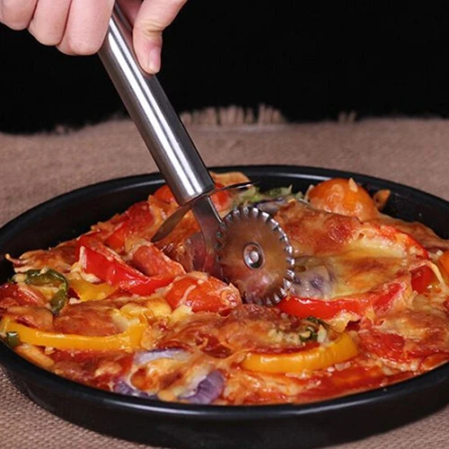 New 2016 Stainless Steel Round Cutter Flat & Fluted Wheel Pizza Knife Pastry Pasta Dough
New 2016 Stainless Steel Round Cutter Flat & Fluted Wheel Pizza Knife Pastry Pasta Dough