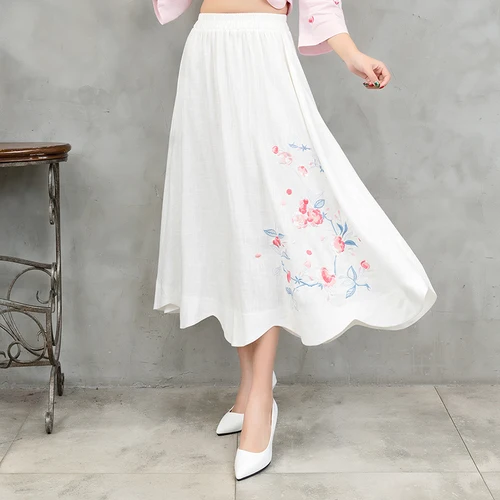2018 Summer Cotton And Linen Embroidery Long Skirt Women High Waist Long Skirts For Women A-line Casual Vintage Chinese Style
2018 Summer Cotton And Linen Embroidery Long Skirt Women High Waist Long Skirts For Women A-line Casual Vintage Chinese Style