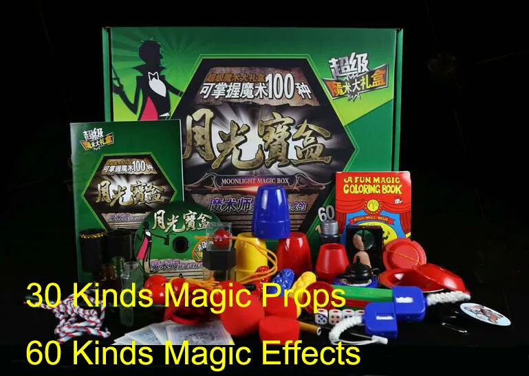 Magic Tricks Set With 30 Kinds Props and 60 Kinds Effects Gift For Kids Children Puzzle Toy Close Up Street Magie
Magic Tricks Set With 30 Kinds Props and 60 Kinds Effects Gift For Kids Children Puzzle Toy Close Up Street Magie