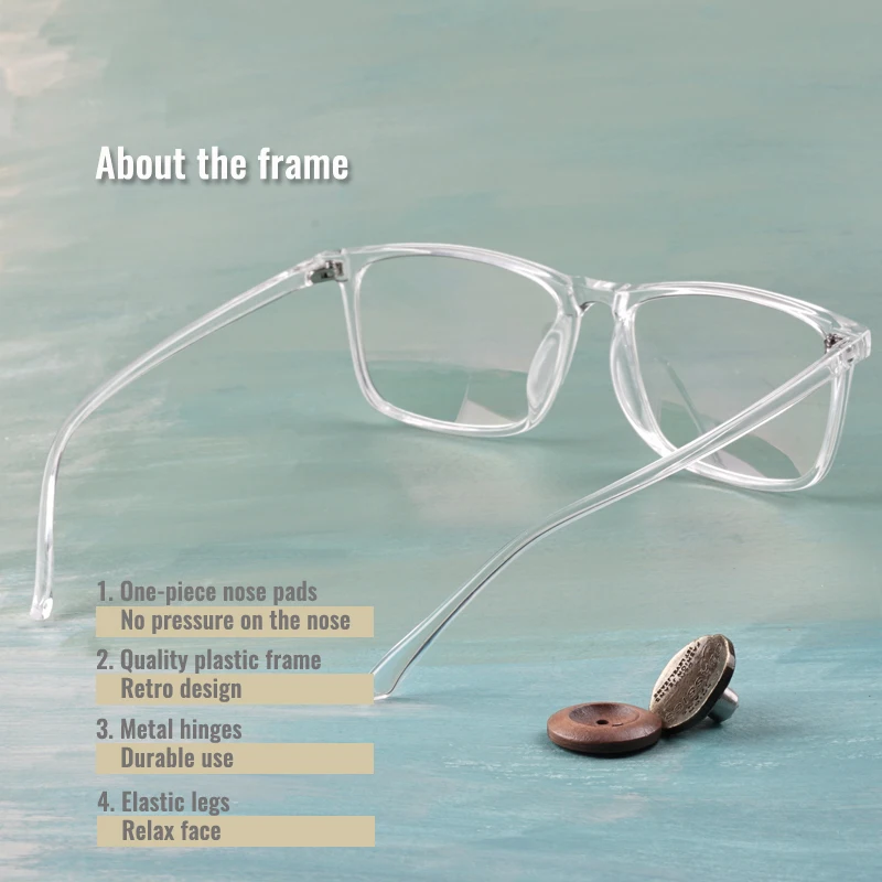 Прозрачные очки Toketorism оптическая оправа для рецептурных очков мужчин и женщин