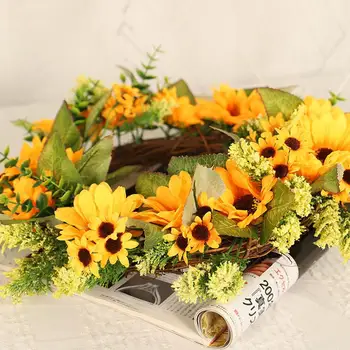 1PCS Wreath Headband Bride Flower Crown Sunflower Vine Wreath Hair Wreath Bohemian Style for Wall Decoration
1PCS Wreath Headband Bride Flower Crown Sunflower Vine Wreath Hair Wreath Bohemian Style for Wall Decoration