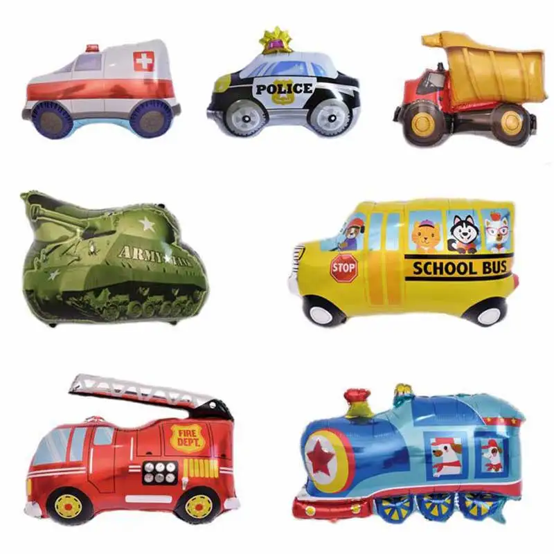 New fire trucks, ambulances and train other transport series, aluminum film balloons, holiday party decorative balloon
New fire trucks, ambulances and train other transport series, aluminum film balloons, holiday party decorative balloon