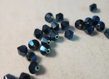 

5mm, Swarovski Art 5328, Metallic Blue 2X, Faceted Bicones - 10 Beads or, choose a Larger Pkg from the 'Select an Option' menu
