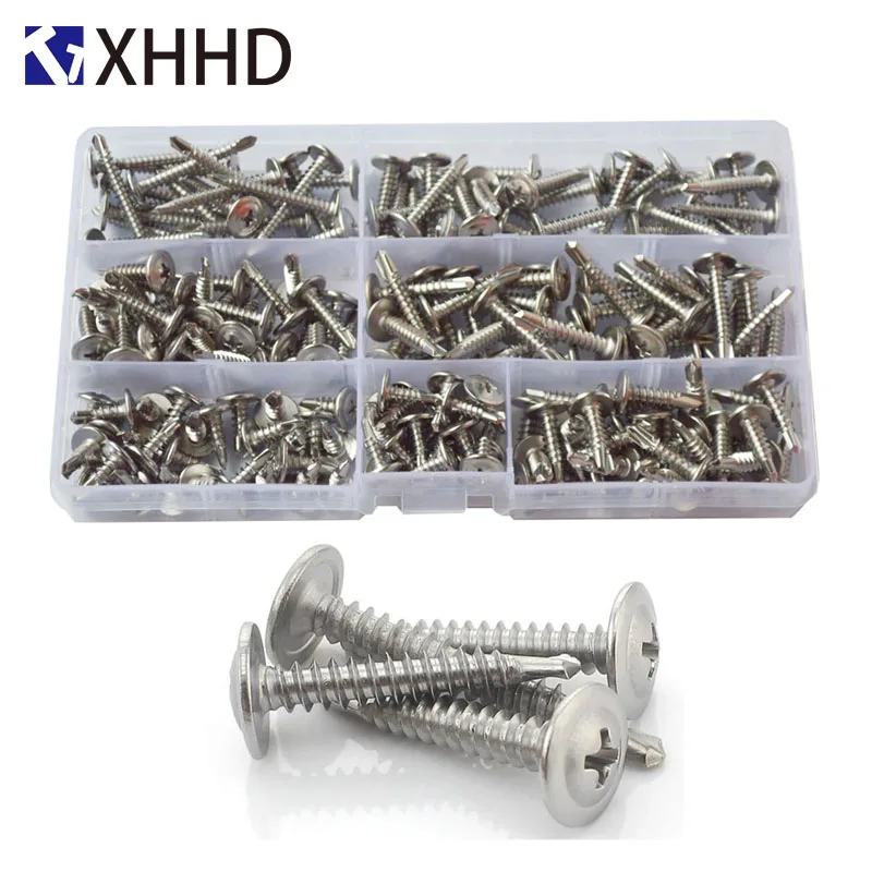 Phillips Truss Head Self Drilling Screw Thread Cross Recessed Drill Tail Bolt Set Assortment Kit Box Stainless Steel M4.2 M4.8
Phillips Truss Head Self Drilling Screw Thread Cross Recessed Drill Tail Bolt Set Assortment Kit Box Stainless Steel M4.2 M4.8