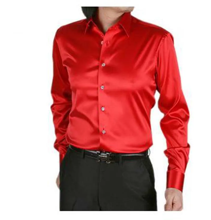 2017 new arrive fashion male casual rayon silk shirt autumn soft loose solid red dress shirt quality fashion
2017 new arrive fashion male casual rayon silk shirt autumn soft loose solid red dress shirt quality fashion