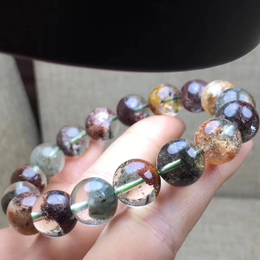 12.6mm Natural Colorful Phantom Quartz Bracelet Round Beads For Women Lady Gift Gemstone Stretch Crystal Fashion Bracelets AAAAA
12.6mm Natural Colorful Phantom Quartz Bracelet Round Beads For Women Lady Gift Gemstone Stretch Crystal Fashion Bracelets AAAAA