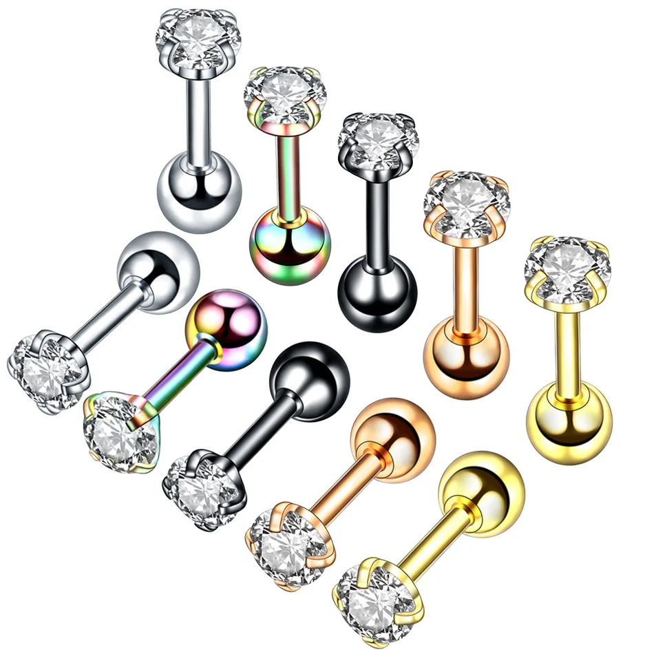 Utimtree 16G 1PC Simple Stainless Steel Tragus Helix Cartilage Earrings Crystal Ear Earring Pircings Stud Labret Body Jewelry
Utimtree 16G 1PC Simple Stainless Steel Tragus Helix Cartilage Earrings Crystal Ear Earring Pircings Stud Labret Body Jewelry