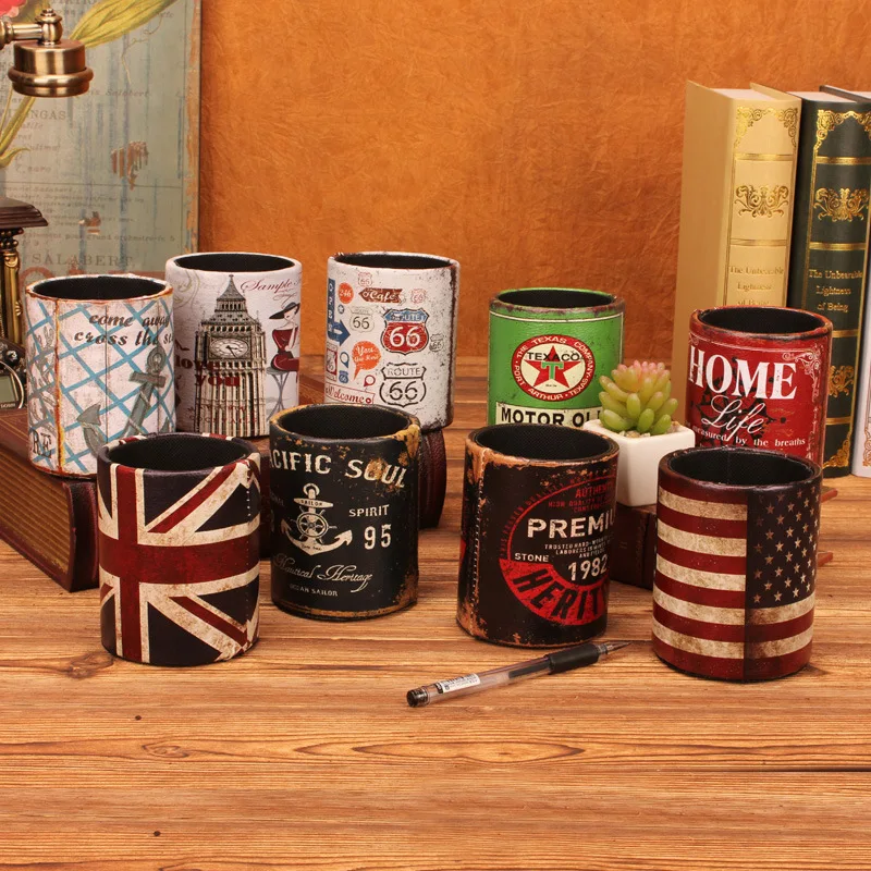 European style Do old Retro student Pen holder Creative fashion lovely Office desktops Simple Multifunctional storage school box
European style Do old Retro student Pen holder Creative fashion lovely Office desktops Simple Multifunctional storage school box
