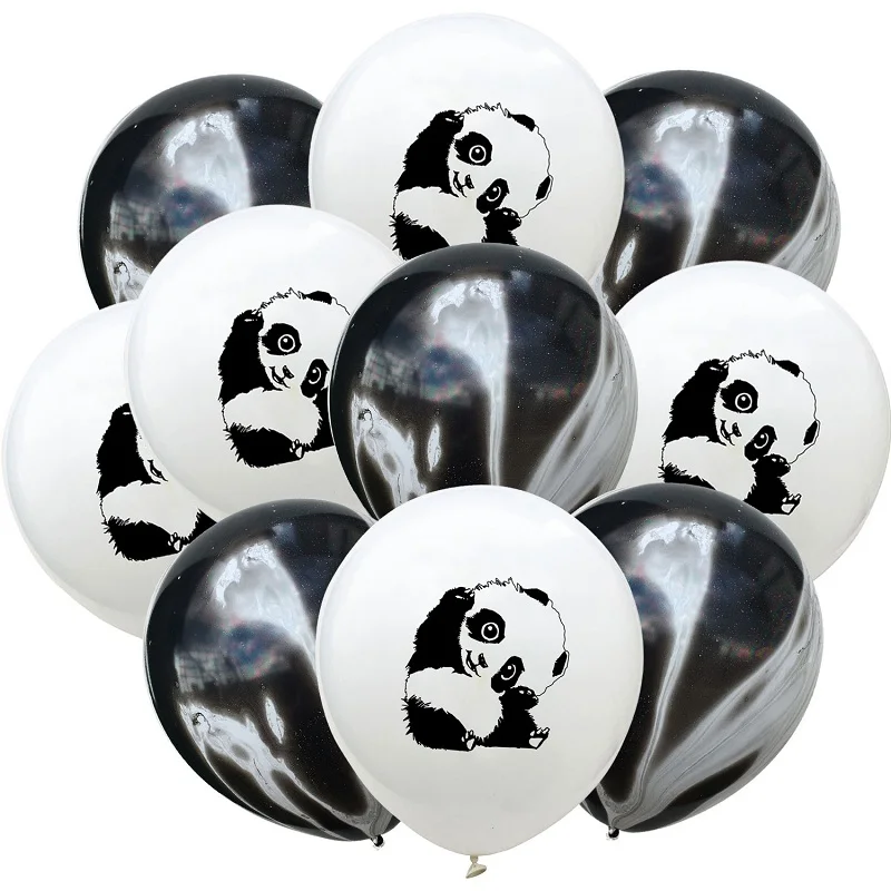 Вечерние шарики с пандой черно белые латексные для детей вечерние украшения на