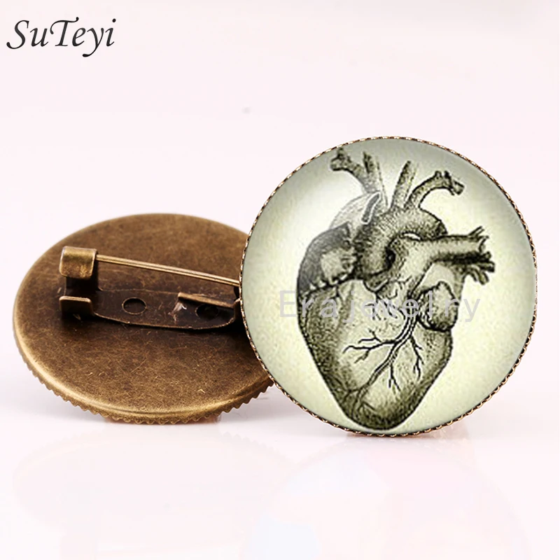 SUTEYI New Fashion Steampunk Brooch Heart Print Cut Art Pattern Brooches Glass Cabochon Punk Cuff Pin Clothes Accessories Gift
SUTEYI New Fashion Steampunk Brooch Heart Print Cut Art Pattern Brooches Glass Cabochon Punk Cuff Pin Clothes Accessories Gift