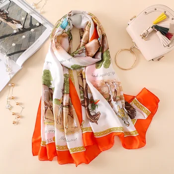 Luxury Brand Summer Women Scarves Soft Horse Print Silk Scarves Lady Shawl Wrap Designer Pashmina Bandana Beach Long Hijab
Luxury Brand Summer Women Scarves Soft Horse Print Silk Scarves Lady Shawl Wrap Designer Pashmina Bandana Beach Long Hijab