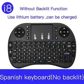 Spanish Wireless Keyboard i8 Russia/English/Spanish Version 2.4GHz Air Mouse Teclado Touchpad Handheld for Android TV PC
Spanish Wireless Keyboard i8 Russia/English/Spanish Version 2.4GHz Air Mouse Teclado Touchpad Handheld for Android TV PC