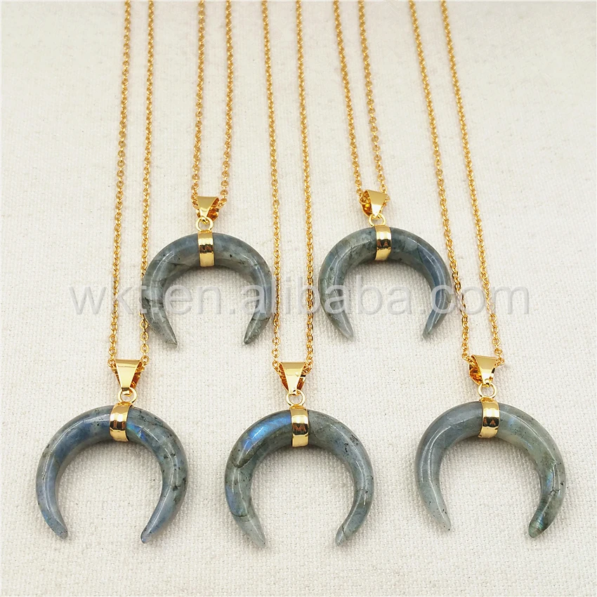 WT-N853 New Design Labradorite Horn Necklace & Pendant ,24K Gold strim chain necklace labradorite moon stone Necklace 5pcs
WT-N853 New Design Labradorite Horn Necklace & Pendant ,24K Gold strim chain necklace labradorite moon stone Necklace 5pcs