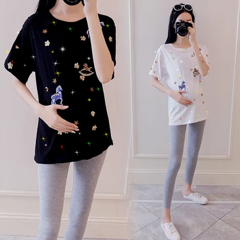 Pregnant women summer fashion models 2019 new Korean version of the shirt T-shirt maternity dress cartoon print pregnancy
Pregnant women summer fashion models 2019 new Korean version of the shirt T-shirt maternity dress cartoon print pregnancy